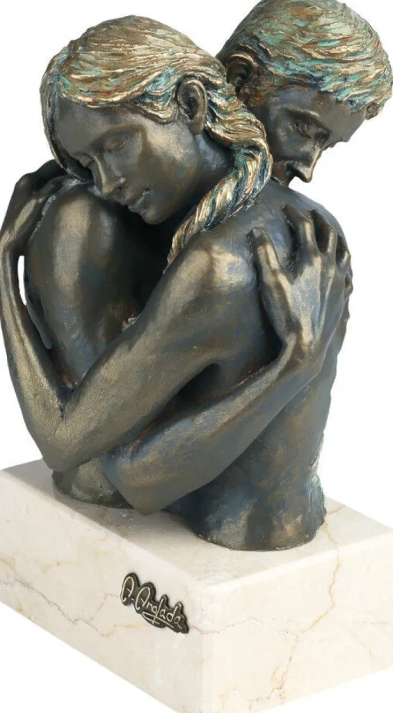 Motivation & Liebe>Ars mundi Anglada, Angeles: Skulptur »Idyll«, Kunstguss Steinoptik