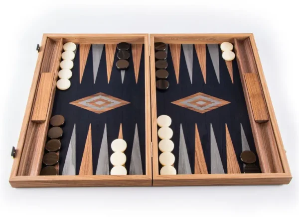 Spiele & Puzzle | Spiele Für Erwachsene>MANOPOULOS Backgammon, Schwarzeiche mit Walnussintarsien