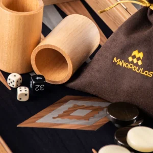 Spiele & Puzzle | Spiele Für Erwachsene>MANOPOULOS Backgammon, Schwarzeiche mit Walnussintarsien