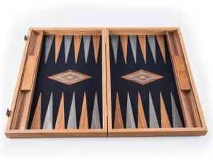 Spiele & Puzzle | Spiele Für Erwachsene>MANOPOULOS Backgammon, Schwarzeiche mit Walnussintarsien
