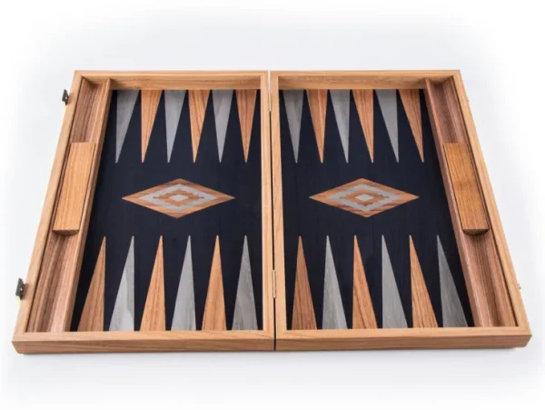Spiele & Puzzle | Spiele Für Erwachsene>MANOPOULOS Backgammon, Schwarzeiche mit Walnussintarsien