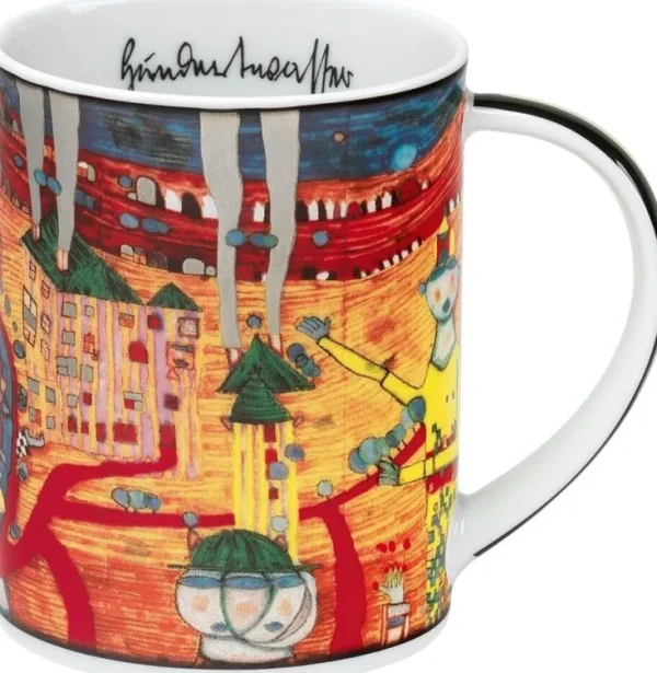 Keramik & Gläser>Ars mundi 4 Becher »Magic Mugs 2021« im Set nach Hundertwasser