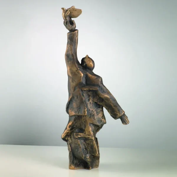 Alle Skulpturen | Bronze>Ars mundi Christoph Fischer: Skulptur »Der Gedanke« (2023) Version Bronze braun