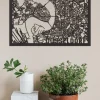 Wandbilder & Wanddekoration>City Shapes Citymap »Düsseldorf« aus Holz