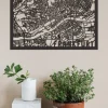 Wandbilder & Wanddekoration>City Shapes Citymap »Frankfurt« aus Holz