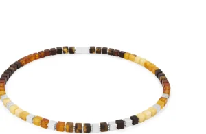 Goldschmiedeschmuck>Zaremski Collier »Bernsteinwürfel«