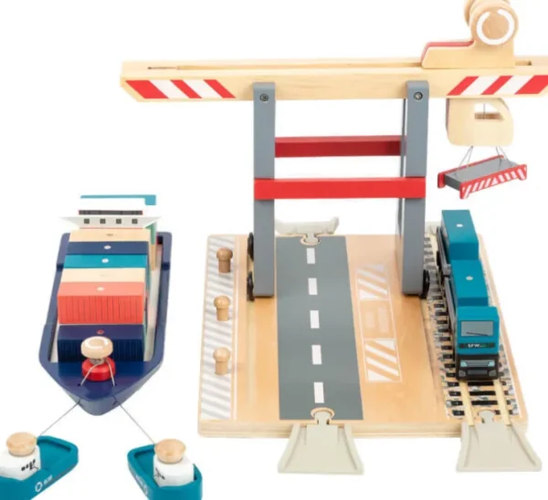 Holzspielzeug>Small Foot Container Terminal mit Zubehör