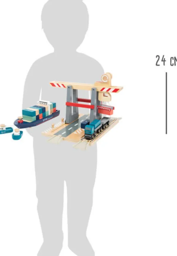 Holzspielzeug>Small Foot Container Terminal mit Zubehör