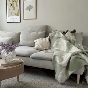 Decken & Kissen>Wool Only Decke »Ginkgo«