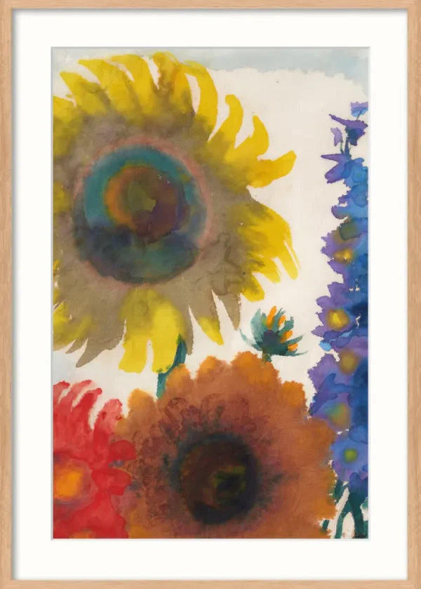 Alle Werke>Ars mundi Emil Nolde: »Sonnenblumen und Rittersporn«, 1935