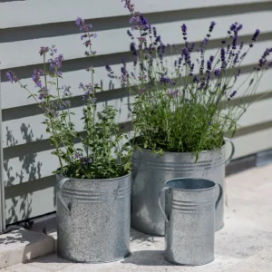 Gartenhelfer | Dekoration & Vasen>Garden Trading 3er-Set Pflanztöpfe aus verzinktem Stahl
