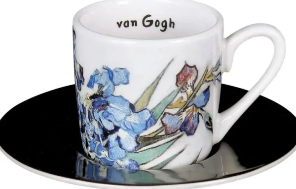 Keramik & Gläser>Ars mundi 4 Espressotassen mit Künstlermotiven nach van Gogh