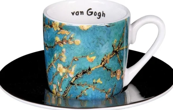 Keramik & Gläser>Ars mundi 4 Espressotassen mit Künstlermotiven nach van Gogh