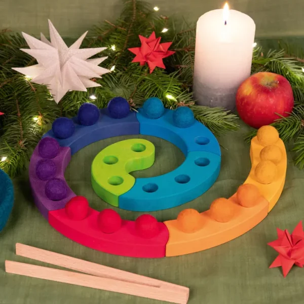 Holzspielzeug | Spiele Für Kinder>GOKI Farbsortierspiel und Adventsspirale