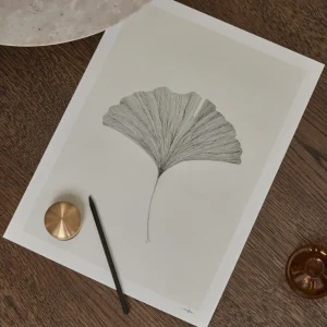 Wandbilder & Wanddekoration>The Poster Club Frois, Ana: »Ginkgo Leaf«, mit Rahmung