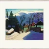 Alle Werke>Ars mundi Gabriele Münter: Bild »Drei Häuser im Schnee« (1933), gerahmt