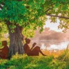 Gartendekoration | Alle Skulpturen>Ars mundi Gartenfigur Silhouette »Lesende und Lesender« Paar