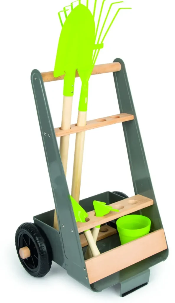 Spielzeug Für Draußen>Small Foot Gartentrolley mit Werkzeug-Set für Kinder