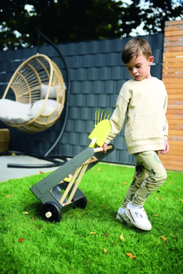 Spielzeug Für Draußen>Small Foot Gartentrolley mit Werkzeug-Set für Kinder