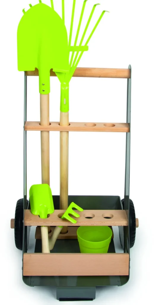 Spielzeug Für Draußen>Small Foot Gartentrolley mit Werkzeug-Set für Kinder