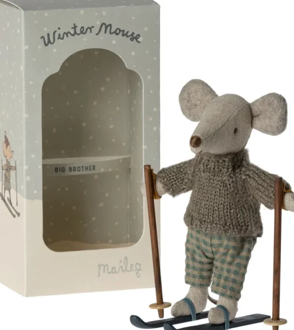 Weihnachtsgeschenke | Kuscheltiere & Puppen>Maileg Großer Bruder Wintermaus mit Ski