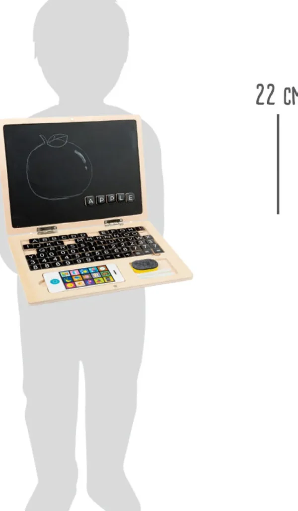 Holzspielzeug>Small Foot Holz Laptop mit Magnettafel