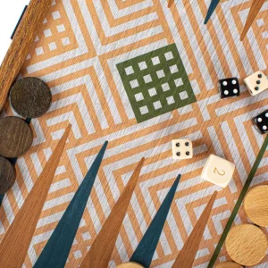 Spiele Für Erwachsene | Spiele Für Kinder>MANOPOULOS 4-in-1 Retro Kombi-Spiel-Set aus Walnuss-Holz