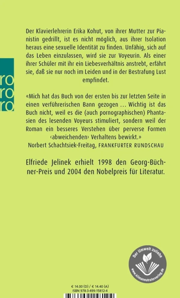 Romane>ZEIT Buchhandlung Jelinek, E: Klavierspielerin