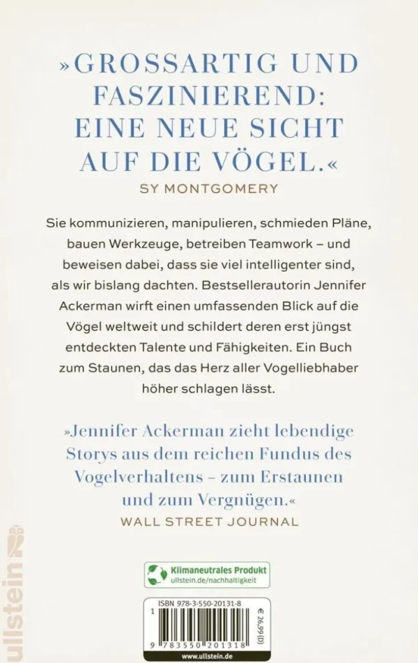 Sachbücher>ZEIT Buchhandlung Jennifer Ackerman: Die geheime Welt der Vögel