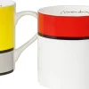Keramik & Gläser>Ars mundi 2 Kaffeebecher mit Künstlermotiven von Mondrian