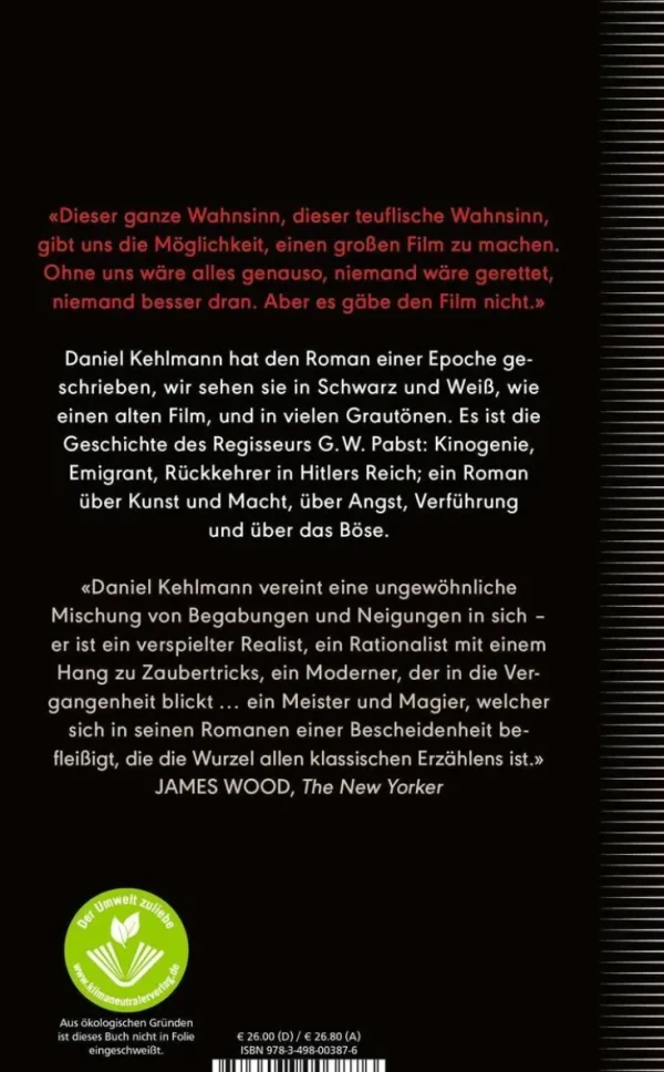 Romane>ZEIT Buchhandlung Kehlmann, D: Lichtspiel