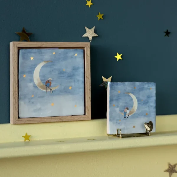 Wandbilder & Wanddekoration>StoryTiles Keramikfliese »Bis zum Mond und zurück«