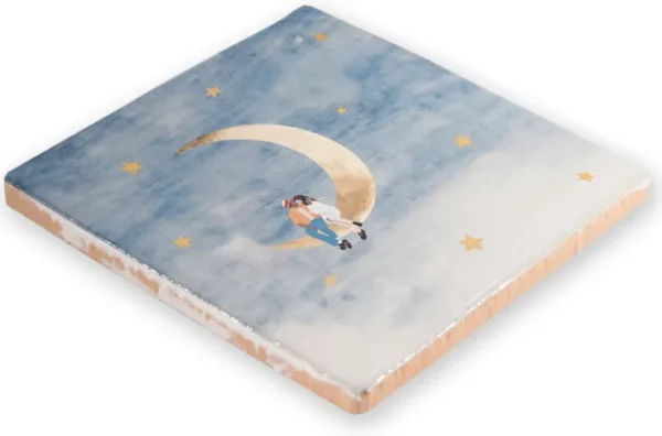Wandbilder & Wanddekoration>StoryTiles Keramikfliese »Bis zum Mond und zurück«