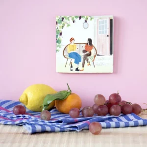 Wandbilder & Wanddekoration>StoryTiles Keramikfliese »Zeit für Wein«