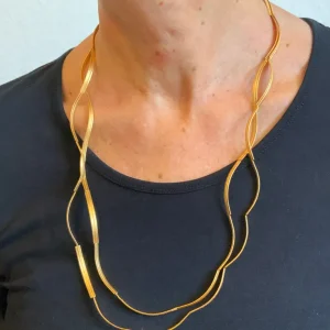 Goldschmiedeschmuck>Franziska Rappold Kette »Bogen«, goldplattiert