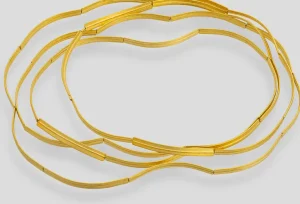 Goldschmiedeschmuck>Franziska Rappold Kette »Bogen«, goldplattiert