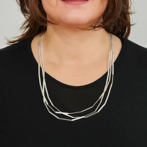 Goldschmiedeschmuck>Franziska Rappold Kette »Streifen«, Silber