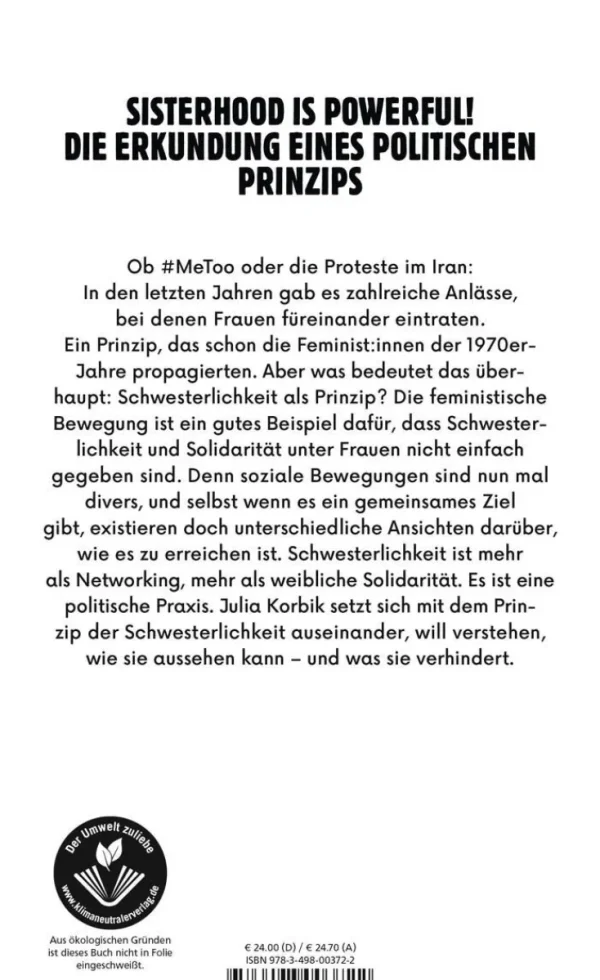 Sachbücher>ZEIT Buchhandlung Korbik, J: Schwestern