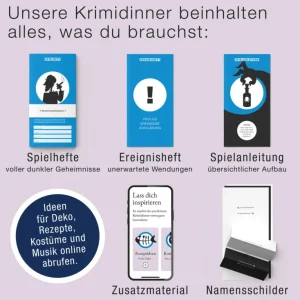 Spiele Für Erwachsene | Spiele Für Kinder>Culinario Mortale Krimi-Dinner Spiel »Schatten über Landsitz Hagenberg«