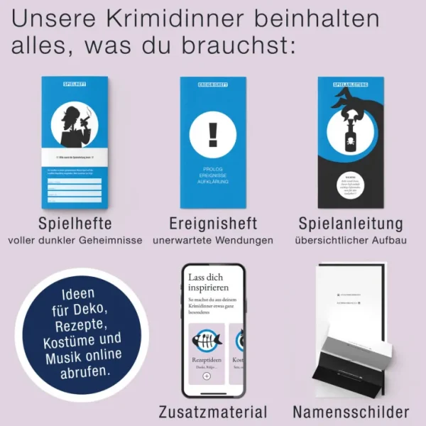 Spiele Für Erwachsene | Spiele Für Kinder>Culinario Mortale Krimi-Dinner Spiel »Schatten über Landsitz Hagenberg«