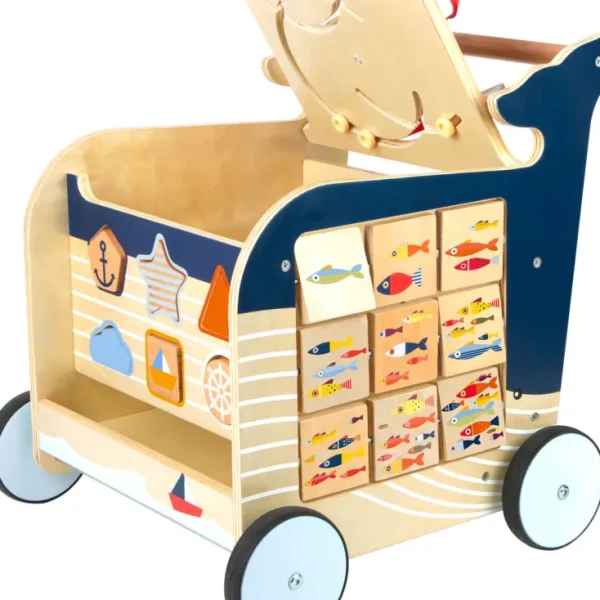 Holzspielzeug>Small Foot Lauflernwagen »Wal«