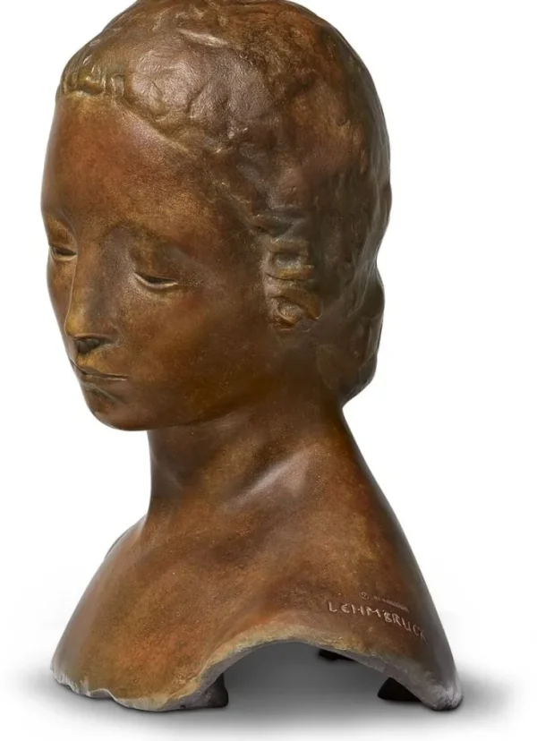 Alle Skulpturen | Bronze>Ars mundi Lehmbruck, Wilhelm: Büste »Gesenkter Frauenkopf«, 1910