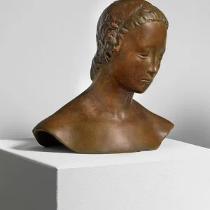 Alle Skulpturen | Bronze>Ars mundi Lehmbruck, Wilhelm: Büste »Gesenkter Frauenkopf«, 1910