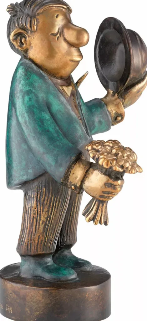 Alle Skulpturen | Bronze>Ars mundi Loriot: Skulptur »Der Blumenkavalier«