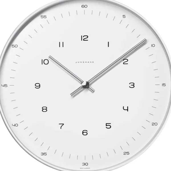 Wand- & Tischuhren>Junghans »Max Bill« Funk-Wanduhr mit Zahlen-Zifferblatt von