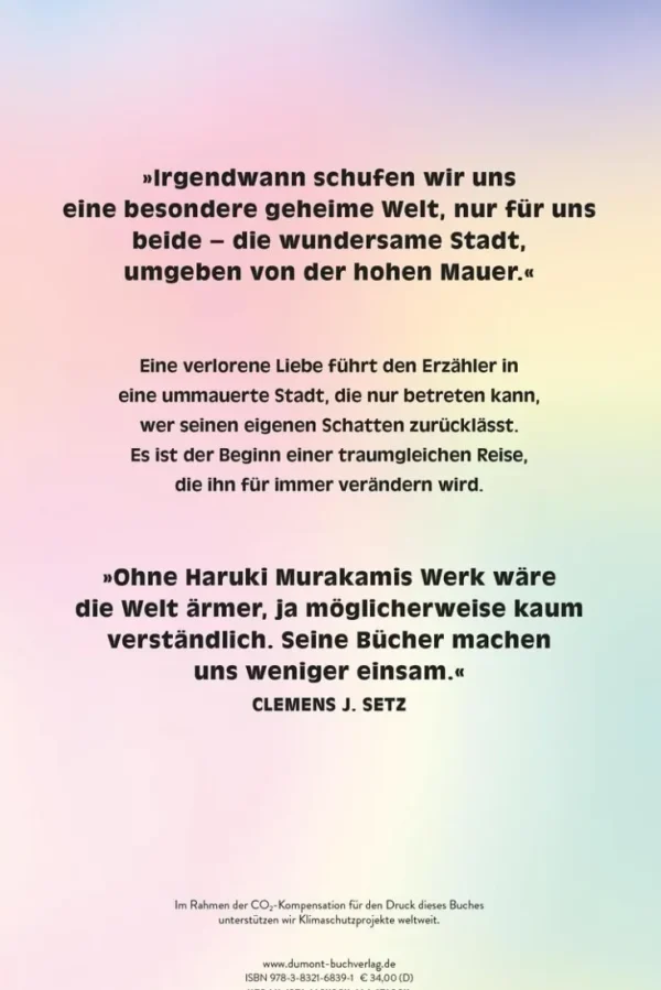 Romane>ZEIT Buchhandlung Murakami, H: Stadt und ihre ungewisse Mauer