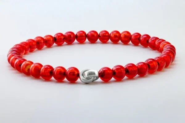 Goldschmiedeschmuck>Menard Murano Collier »Hellrot«