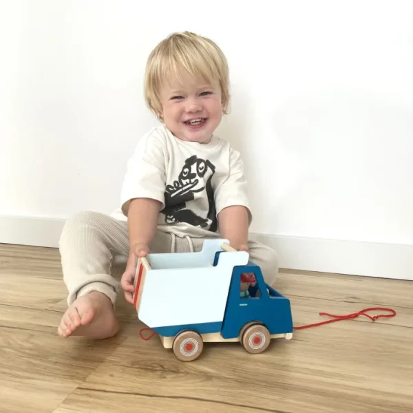 Holzspielzeug>Small Foot Nachziehfahrzeug Kipplaster