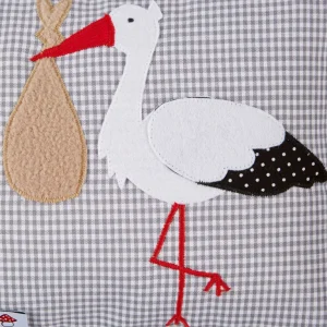 Textilien>Glückspilz Namenskissen »Storch«