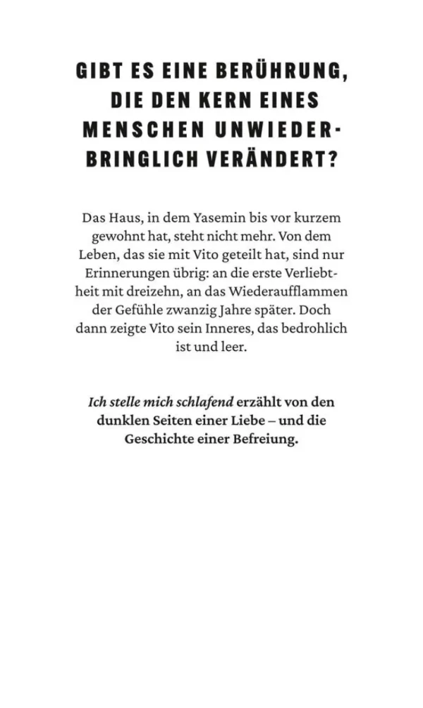 Romane>ZEIT Buchhandlung Ohde, D: Ich stelle mich schlafend